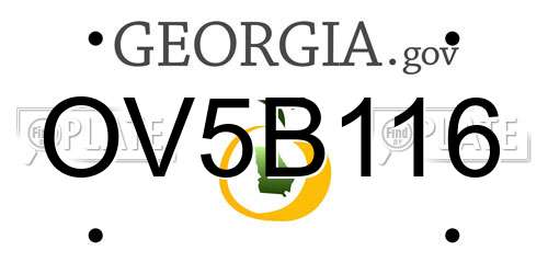 OV5B116 Georgia License Plate