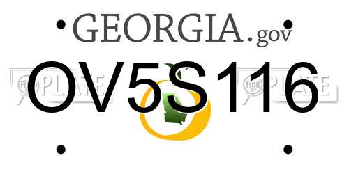 OV5S116 Georgia License Plate