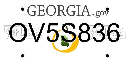 OV5S836 Georgia License Plate