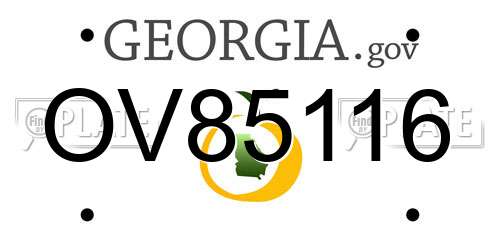 OV85116 Georgia License Plate