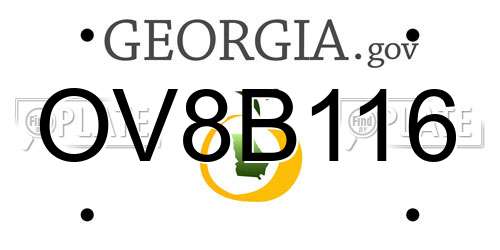 OV8B116 Georgia License Plate