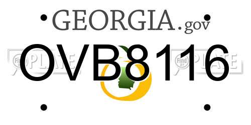 OVB8116 Georgia License Plate