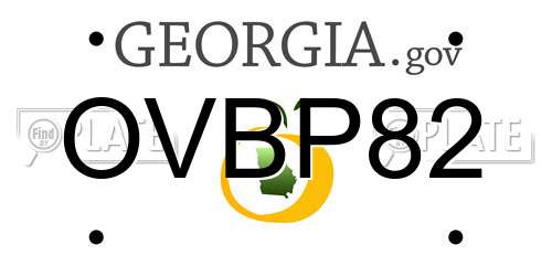 OVBP82 Georgia License Plate