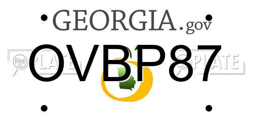 OVBP87 Georgia License Plate