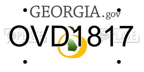 OVD1817 Georgia License Plate