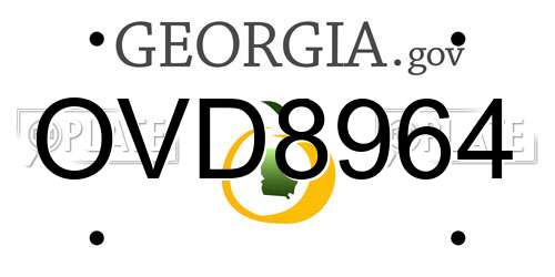 OVD8964 Georgia License Plate
