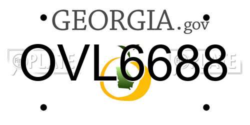 OVL6688 Georgia License Plate