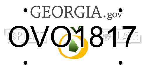 OVO1817 Georgia License Plate