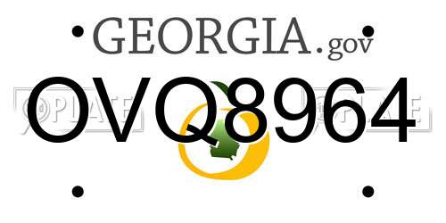 OVQ8964 Georgia License Plate