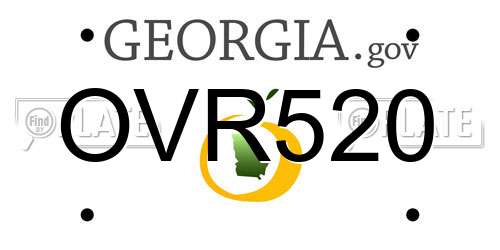 OVR520 Georgia License Plate