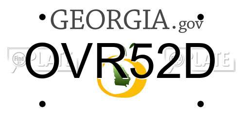 OVR52D Georgia License Plate