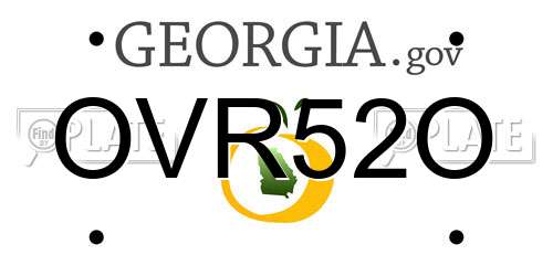 OVR52O Georgia License Plate