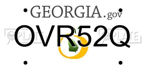 OVR52Q Georgia License Plate