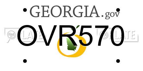 OVR570 Georgia License Plate