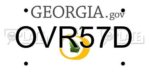 OVR57D Georgia License Plate