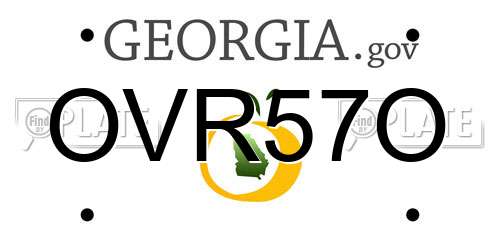 OVR57O Georgia License Plate