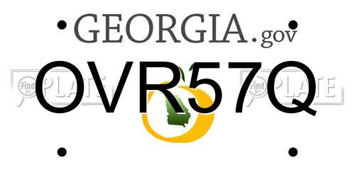 OVR57Q Georgia License Plate