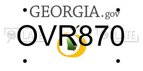 OVR870 Georgia License Plate