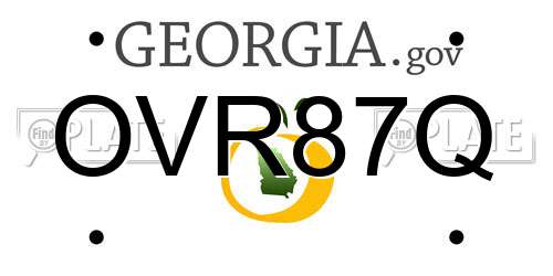 OVR87Q Georgia License Plate
