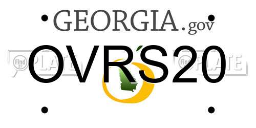 OVRS20 Georgia License Plate