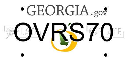 OVRS70 Georgia License Plate