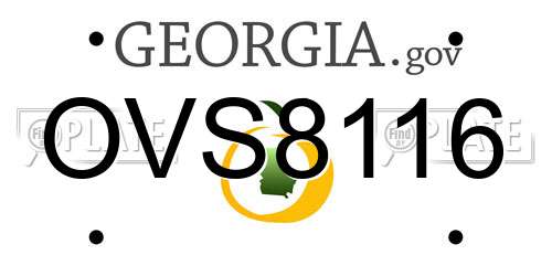 OVS8116 Georgia License Plate