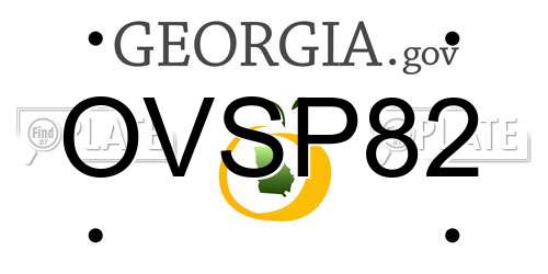 OVSP82 Georgia License Plate