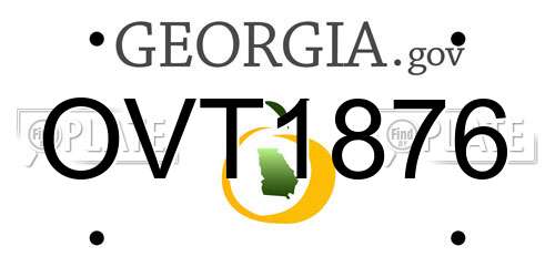 OVT1876 Georgia License Plate