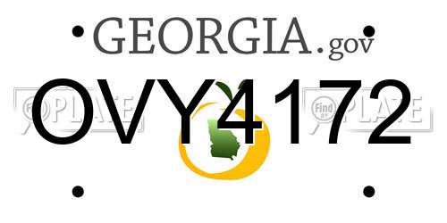 OVY4172 Georgia License Plate