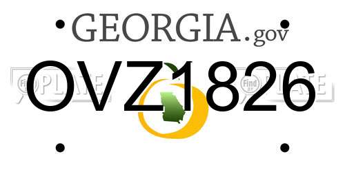 OVZ1826 Georgia License Plate