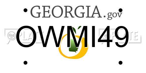 OWMI49 Georgia License Plate