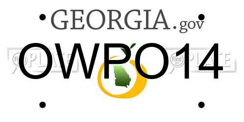 OWPO14 Georgia License Plate