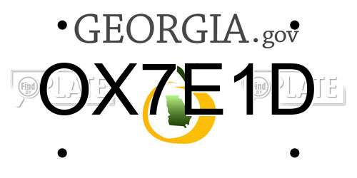 OX7E1D Georgia License Plate