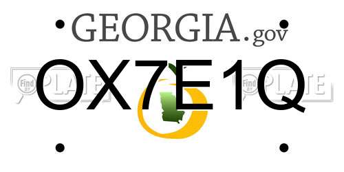 OX7E1Q Georgia License Plate