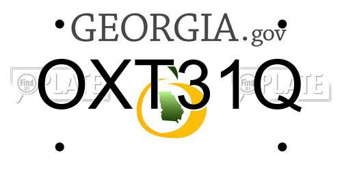 OXT31Q Georgia License Plate