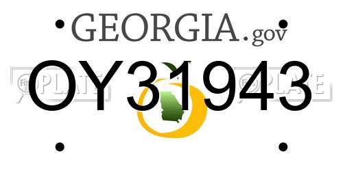 OY31943 Georgia License Plate