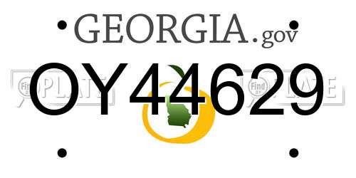 OY44629 Georgia License Plate