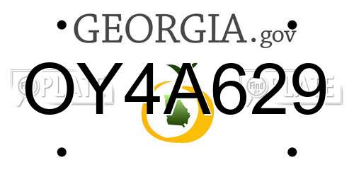 OY4A629 Georgia License Plate