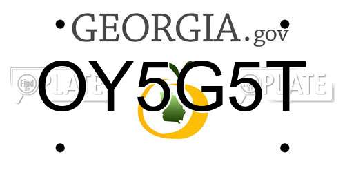 OY5G5T Georgia License Plate