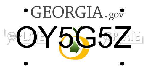 OY5G5Z Georgia License Plate