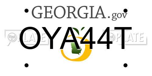 OYA44T Georgia License Plate