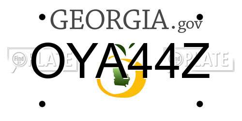OYA44Z Georgia License Plate