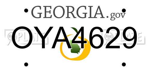 OYA4629 Georgia License Plate