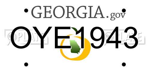 OYE1943 Georgia License Plate