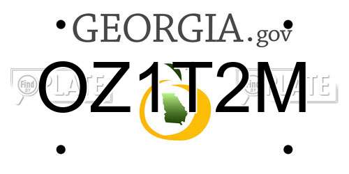 OZ1T2M Georgia License Plate