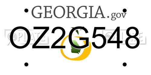 OZ2G548 Georgia License Plate