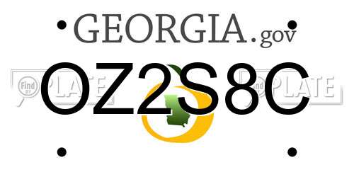 OZ2S8C Georgia License Plate