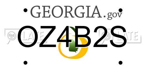 OZ4B2S Georgia License Plate