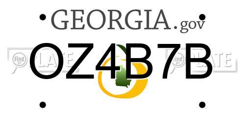 OZ4B7B Georgia License Plate