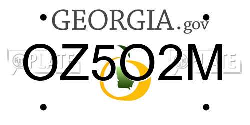 OZ5O2M Georgia License Plate